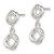 Sterling Silver Rhodium-plated Knot Polished Dangle Earrings QE13632