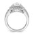 Cheryl M Sterling Silver Rhodium-plated Brilliant-cut Pear CZ Double Halo Ring QCM1570-8