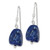 Sterling Silver Polished Blue Lapis Dangle Earrings QE9720