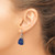 Sterling Silver Polished Blue Lapis Dangle Earrings QE9720