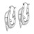 Sterling Silver Rhodium-plated Polished Dolphin Round Hoop Earrings QE4698