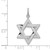 Sterling Silver Rhodium-plated Star of David Charm QC3689