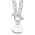 Sterling Silver Engraveable Heart Disc on Fancy Link Toggle Necklace QG1153-18