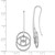Sterling Silver Rhodium-plated D/C Fancy Circles Dangle Earrings QE11441