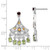 Sterling Silver Rhodium-plated Garnet Citrine and Peridot Dangle Earrings QE10982X