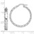 Sterling Silver RH-plated Scalloped Edge 4mm Round Hoop Earrings QE11680