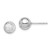 Sterling Silver Rhod-plated Diamond Cut 8mm Ball Post Earrings QE8836