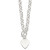 Sterling Silver Engraveable Heart Fancy Link Toggle Necklace QG1151-18