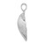 De-Ani Sterling Silver Rhodium-Plated Polished and Textured Scallop Shell Pendant QC10002