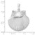 De-Ani Sterling Silver Rhodium-Plated Polished and Textured Scallop Shell Pendant QC10002