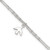 Sterling Silver Polished 2-Strand Dove 9in Plus1in Ext Anklet QG4213-9