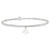 Sterling Silver Polished 2-Strand Dove 9in Plus1in Ext Anklet QG4213-9