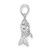 De-Ani Sterling Silver Rhodium-Plated Polished 3D Shrimp Pendant QC10396