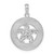De-Ani Sterling Silver Rhodium-Plated Polished Sanibel Circle with Starfish Pendant QC10362