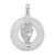 De-Ani Sterling Silver Rhodium-Plated Polished Sanibel Circle with Shell Pendant QC10361