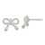 Sterling Silver Polished and Textured Bow Post Earrings QE12927