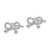 Sterling Silver Polished and Textured Bow Post Earrings QE12927