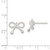 Sterling Silver Polished and Textured Bow Post Earrings QE12927