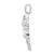 De-Ani Sterling Silver Rhodium-Plated Polished Large Horse Head Pendant QC10431