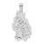 De-Ani Sterling Silver Rhodium-Plated Polished Large Horse Head Pendant QC10431