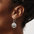 Sterling Silver Rhodium-plated Abalone Circle w/ Tree Dangle Earrings QE14293