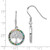 Sterling Silver Rhodium-plated Abalone Circle w/ Tree Dangle Earrings QE14293