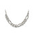 Sterling Silver 11.0mm Pav Flat Figaro Chain QFF300-22