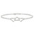 Sterling Silver 10inch Solid Polished Fancy Heart Link Anklet QG1255-10
