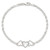 Sterling Silver 10inch Solid Polished Fancy Heart Link Anklet QG1255-10