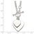 Sterling Silver Engraveable Double Heart Toggle Necklace QG1441-18