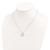 Sterling Silver Rhodium-plated Heartbeat in Heart 16in w/2in Ext Necklace QG4369-16