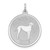 Sterling Silver Rhodium-plated Great Dane Disc Charm QC2689