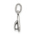 Sterling Silver Antiqued& Textured Flip Flop Children's Charm QC6908