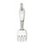 Sterling Silver Fork Charm QC7050