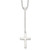 Sterling Silver Polished Cross Adjusts up to 23.5 inch Necklace QG4405-23