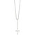 Sterling Silver Polished Cross Adjusts up to 23.5 inch Necklace QG4405-23