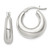 Sterling Silver Polished & Tapered Round Hoop Earrings QE14151