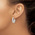 Sterling Silver Polished & Tapered Round Hoop Earrings QE14151