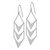 Sterling Silver Rhodium-plated CZ Fancy Dangle Shepherd Hook Earrings QE13076