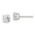 Sterling Silver Polished 6mm Round CZ Stud Earrings QE12180