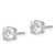 Sterling Silver Polished 6mm Round CZ Stud Earrings QE12180