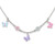 Sterling Silver Polished Enameled Floral & Butterfly Children's Necklace QG4660-14