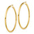 Sterling Silver Gold-Tone Polished 3x60mm Hoop Earrings QE13171