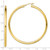 Sterling Silver Gold-Tone Polished 3x60mm Hoop Earrings QE13171