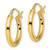 Sterling Silver Gold-Tone Polished 2.5x18mm Hoop Earrings QE13154
