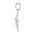 De-Ani Sterling Silver Rhodium-Plated Polished St. Augustine with Shell Circle Pendant QC10070