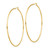 Sterling Silver Gold-Tone Polished 2x80mm Hoop Earrings QE13133