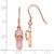 Sterling Silver Rose-tone Pink Created Opal Inlay Flip Flop Dangle Earrings QE15793
