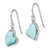 Sterling Silver Rhodium-plated Light Blue Larimar Heart Dangle Earrings QE14446