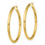 Sterling Silver Gold-Tone Polished 3x45mm Hoop Earrings QE13169